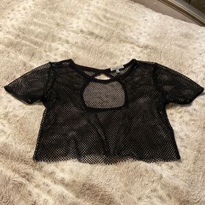 Charlotte Russe Black Mesh top